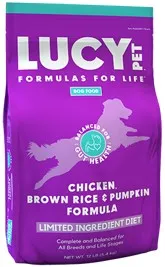 12lb Lucy Pet  Chicken, Brown Rice & Pumpkin LID for Dogs - Items on Sales Now